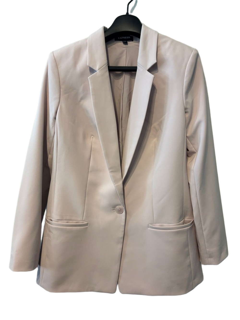 Express Light Pink Single-Button Blazer
